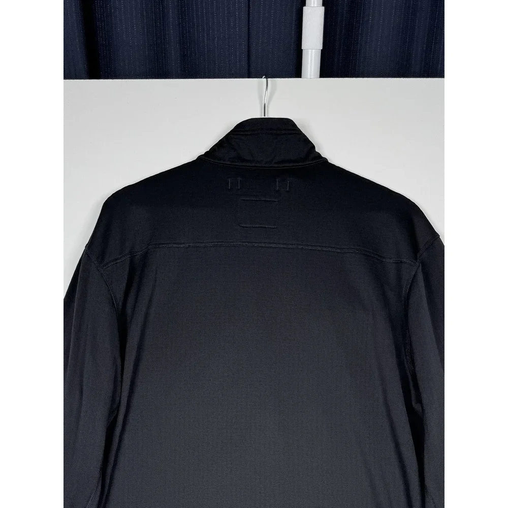 WARROAD Quarter Zip Black Fleece Sweater - Men's Large